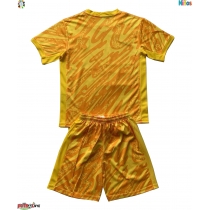 Camiseta Países Bajos Portero Visitante Equipación para niños Eurocopa 2024 manga corta (+ pantalones cortos)